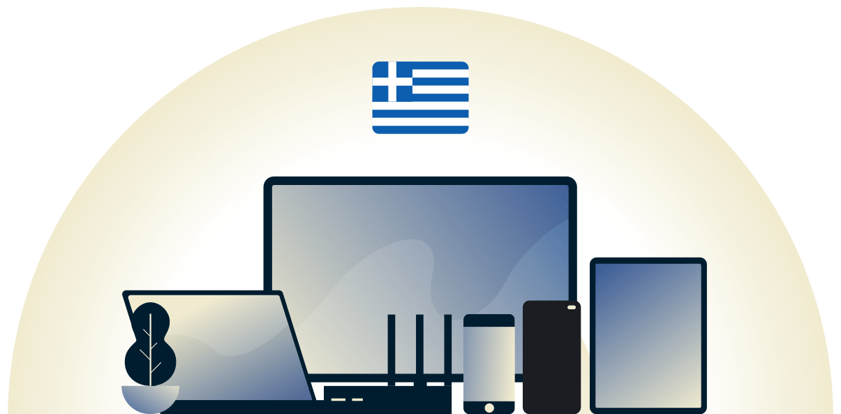 VPN de Grecia que protege una variedad de dispositivos.